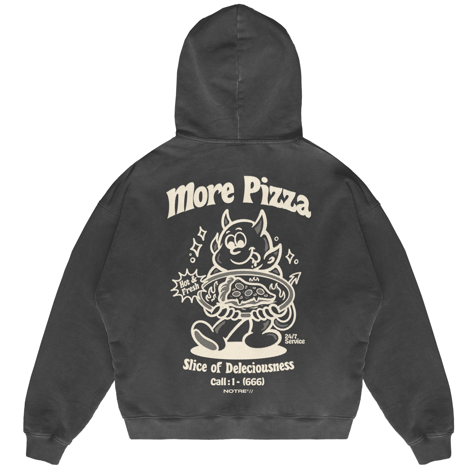 Felpa Hoodie Notre More Pizza 666 24H EXPRESS SHIPMENT - not for resale