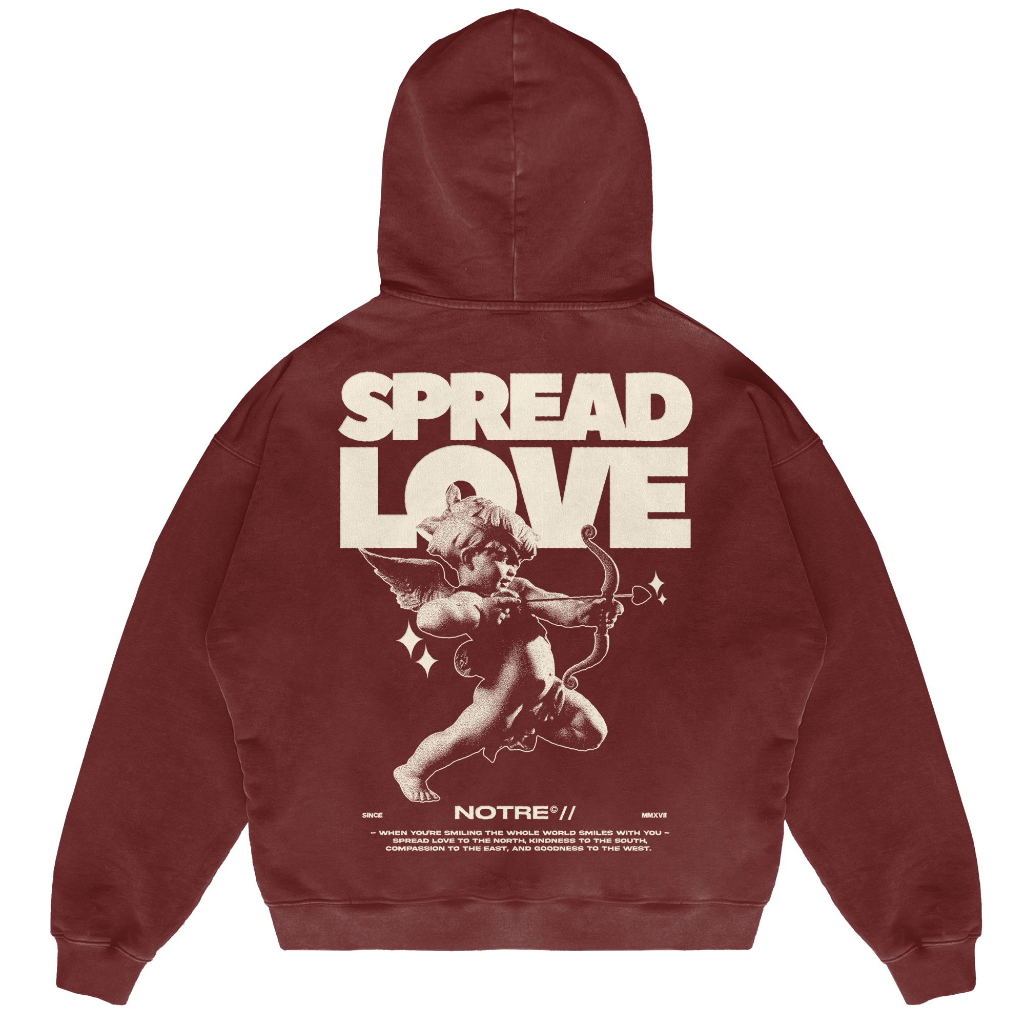 Felpa Hoodie Notre Spread Love 24H EXPRESS SHIPMENT - not for resale