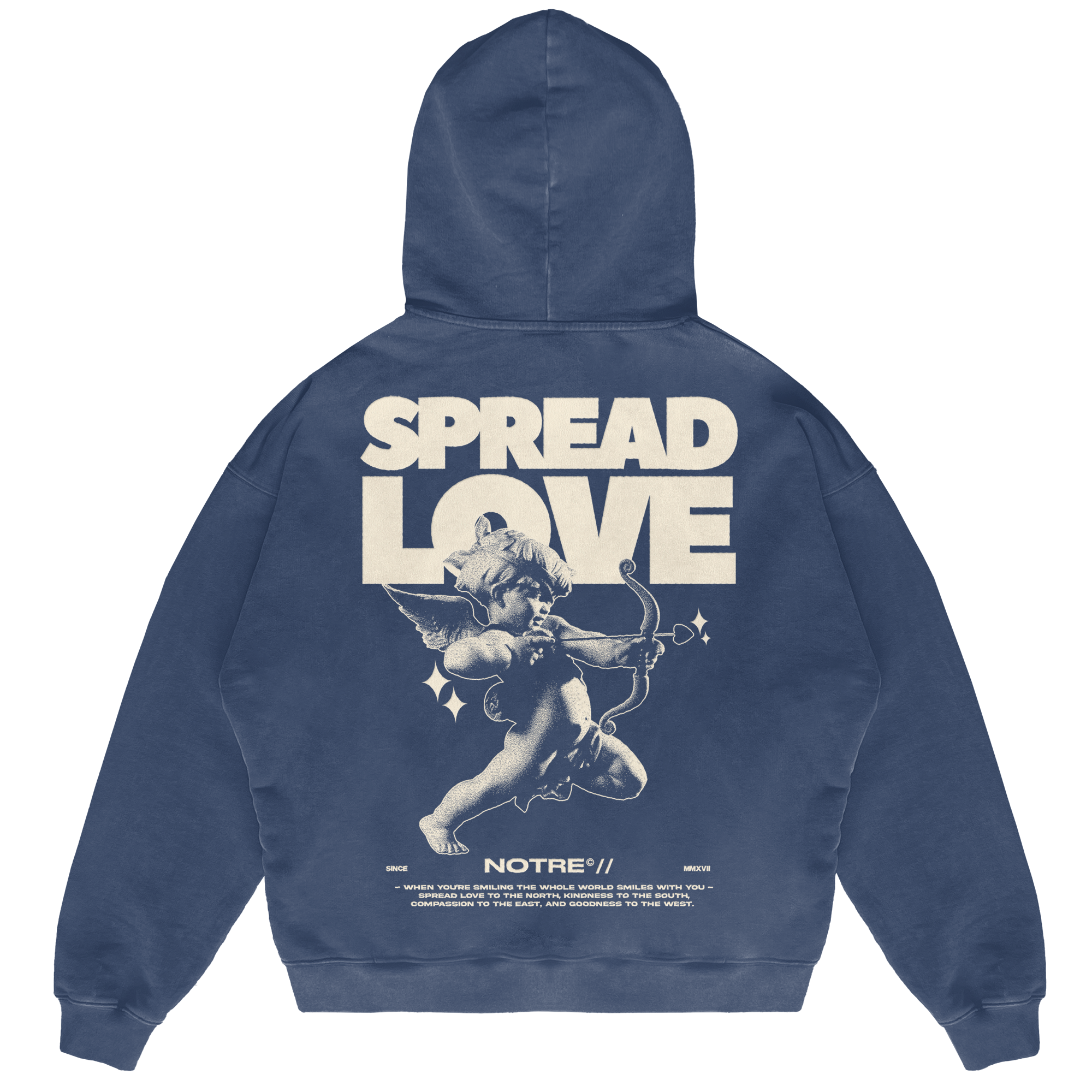 Felpa Hoodie Notre Spread Love 24H EXPRESS SHIPMENT - not for resale