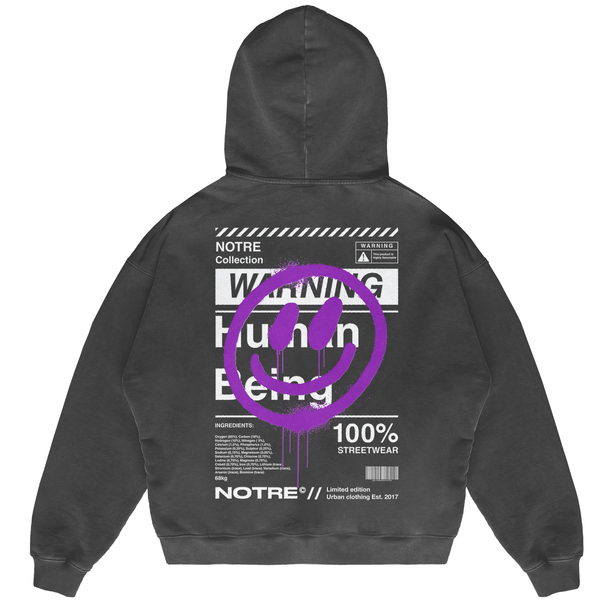 Felpa Hoodie Notre Human Being 24H EXPRESS SHIPMENT - not for resale