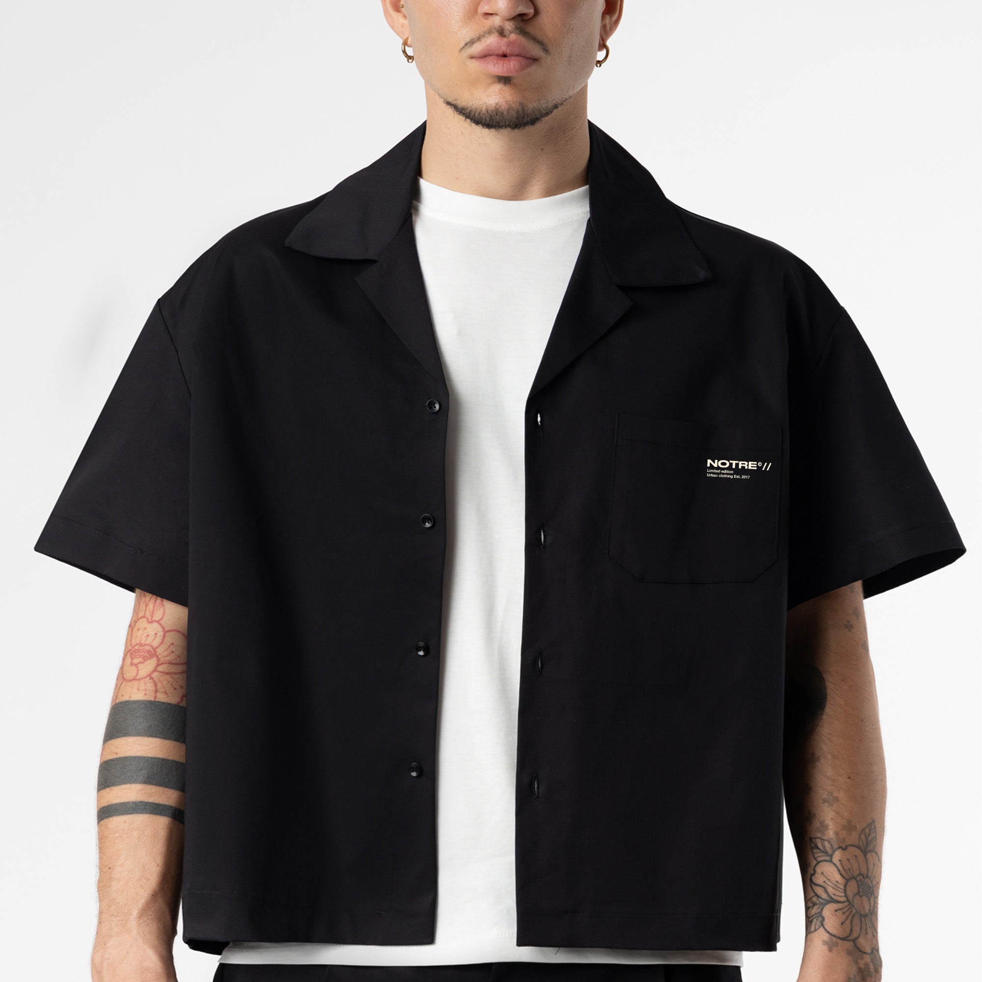 Shirt boxy fit Notre 205Gsm Black